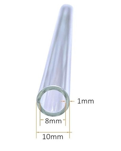 4" Long (36) Pcs Glass Tubes 10mm OD 8mm ID Tubing 1mm Thick Wall - Picture 3 of 3