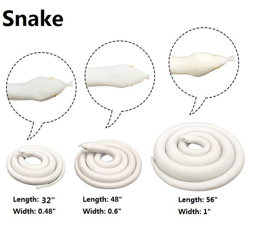 32"/48"/56" Fake Realistic Snake Lifelike Scary Rubber Toy Prank Party Joke Prop - Picture 22 of 41