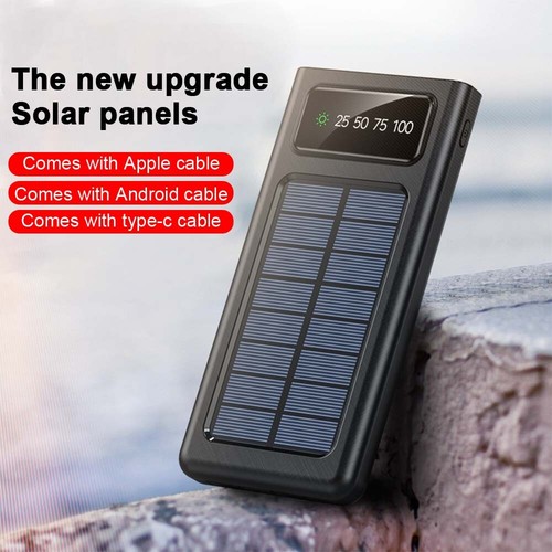 Solar Power Bank 900000mAh 4 USB Backup External Battery Charger for Cell Phone - Picture 46 of 99