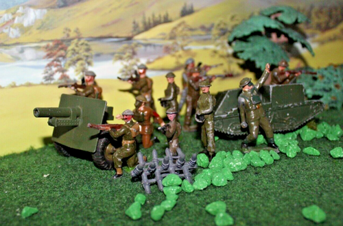 Battle ready Lonestar Bren carrier/Britains cannon/Metal soldiers/Unique Tin ww2 - Picture 10 of 15