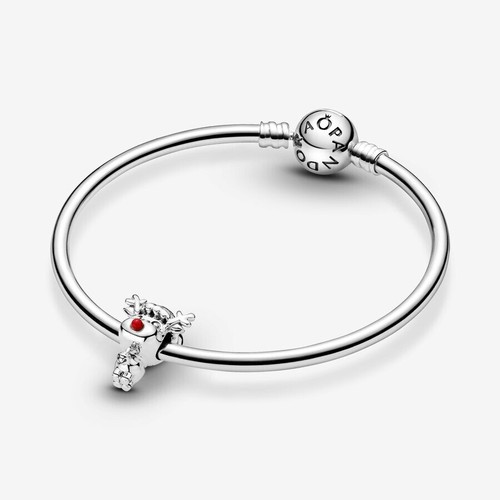 Neu Original Original Pandora Rudolph das Rentier mit der roten Nase Charm ~799208C01 - Bild 5 von 6