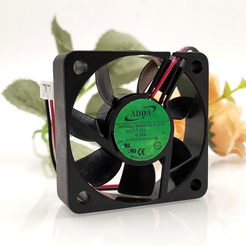 1pz ADDA AD5012LX-D70 5015 5CM 12V 0.08A Interruttore di Alimentazione 2 Fili Silenziatore Ventilatore - Foto 4 di 5