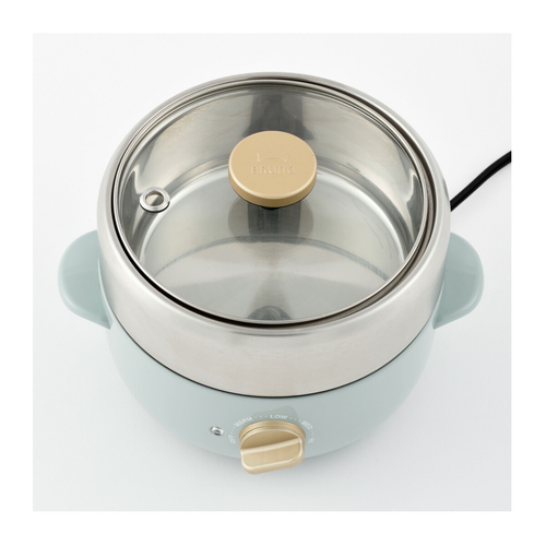 New Bruno Electric Pot For One Or Two People, Compact Multi-Grill Pot Blue Green - Picture 2 of 9