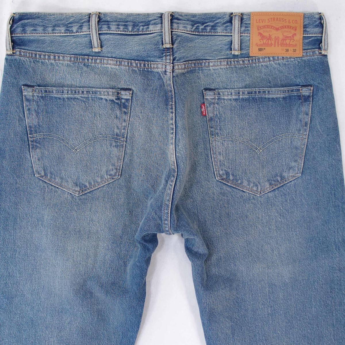 Mens Levi's 501 Straight Blue Jeans W38 L34 | eBay