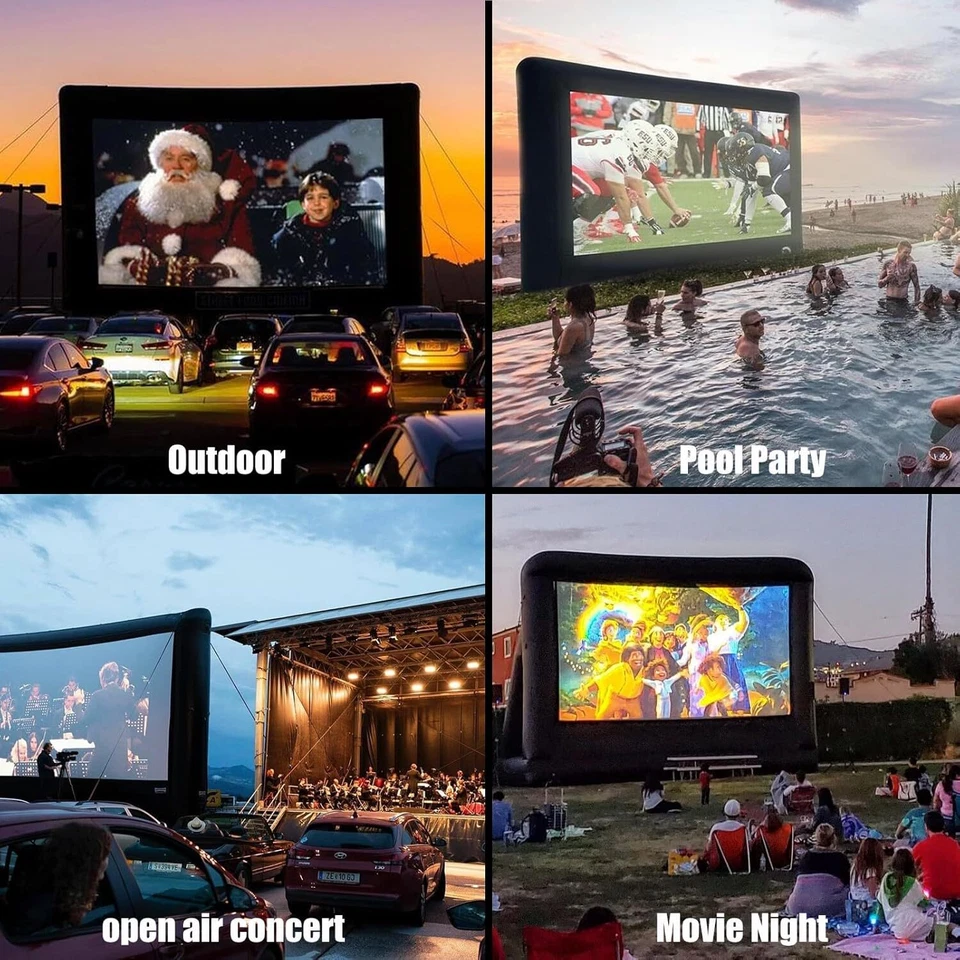 Inflatable Projector Movie Screen One-Piece Design Front/Rear Projection Mega - Image 4 of 4