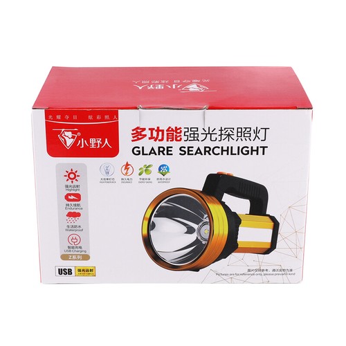 Super Bright LED Searchlight Rechargeable Emergency Spotlight w/Side Lamp 3-Gear - Picture 18 of 18