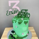 Tractor Cake Topper Set Personalised Custom Glitter Party Decoration Farm Farmer