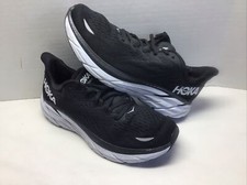 Hoka  One One Clifton 8 Black & White Running Shoes Sneakers Women 8.5 B