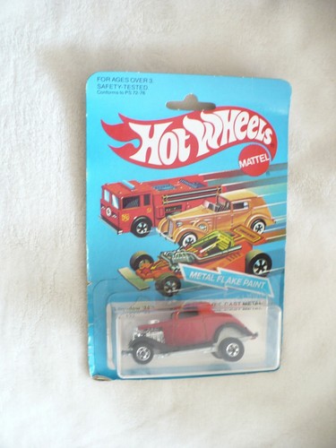 JA- HOT WHEELS MIP 3 WINDOW 1934 (NO1132) 1982 (MADE IN HONG KONG ) METAL FLAKE - Picture 2 of 8