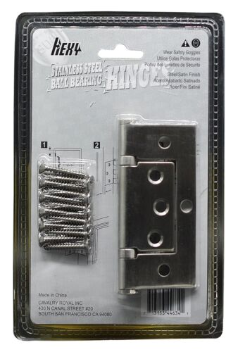 2 PCS 3 PCS 304 Stainless Steel Heavy Duty Ball Bearing Door Hinges 4"x3"  - Picture 2 of 6
