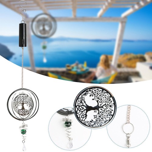 3D rotierendes Windspiel Lebensbaum + Rotation Kristallkugel + Windspinner Motor - Bild 4 von 12