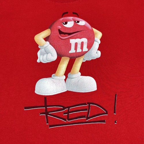 2011 Red! M&M Candy Snack Red Character T-Shirt Size Medium Youth - Picture 2 of 7