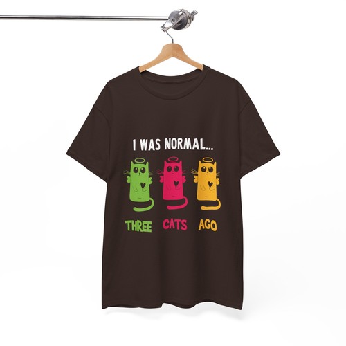 "T-Shirt Cat Lover Unisex schweres Baumwoll-T-Shirt ""I Was Normal""" - Bild 30 von 100
