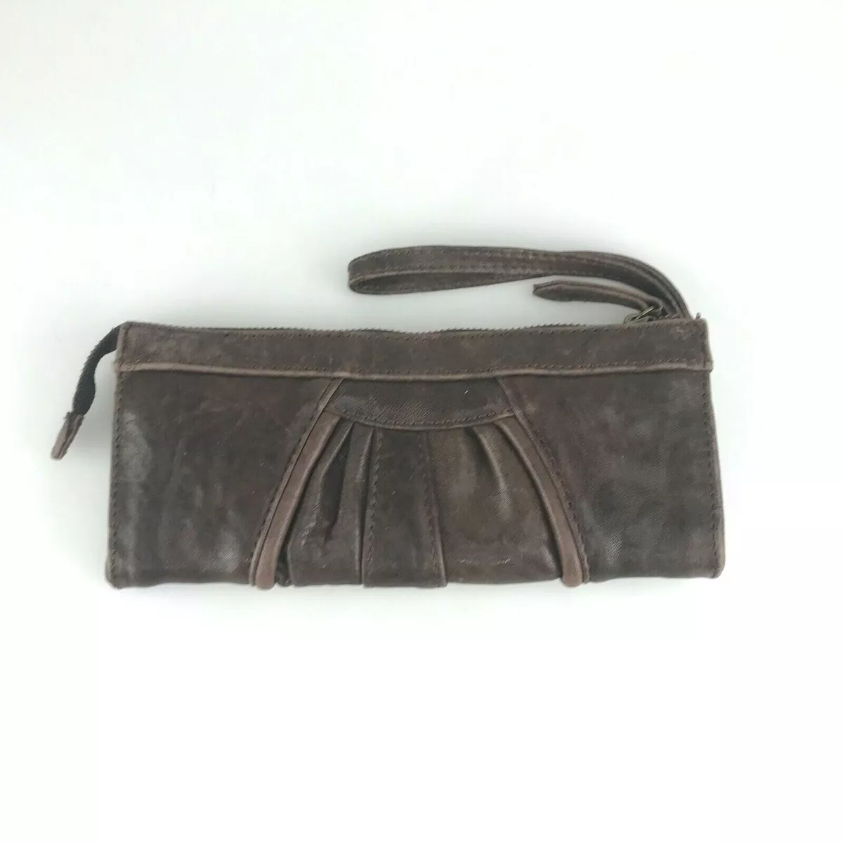 Junior Drake Wristlet Wallet Brown Leather eBay