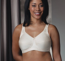 Trulife Mastectomy Bra W 420 KATE Wireless Pockets Full Coverage White 44DDD NEW