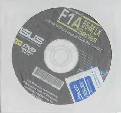 original asus Mainboard Treiber CD DVD F1A55-M LX Plus Win XP 7 Vista Aufkleber