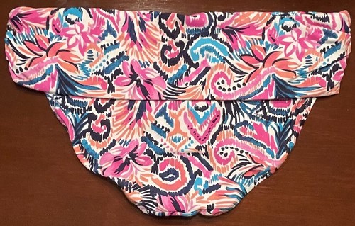 NWT Leilani Sarong Hipster Basic Rise Bikini Bottom 14 Colorful Neon $36 - Picture 4 of 5