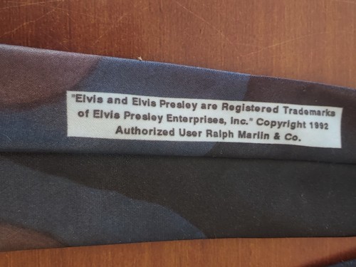1992 Original RALPH MARLIN 100% Polyester ELVIS PRESLEY Collectible TIE RockRoll - Bild 5 von 7