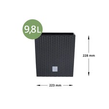 Blumentopf Blumenkübel Pflanztopf mit Einsatz Übertopf Rattanoptik RATO LOW