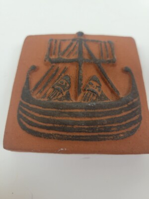 Vintage Thyssen Keramik Viking Pottery Tile Denmark Ceramic