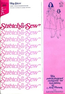 Vintage Stretch & Sew #410 Big Skirt Master Pattern. Sz. 30-46