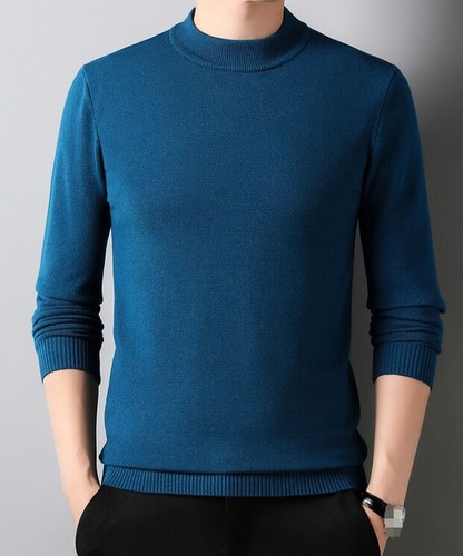 Herbst Winter Halb Rollkragen Strick Pullover Neu Stehkragen Sweatshirts - Bild 14 von 27