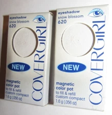 2-Pack Covergirl Eyeshadow #620 Snow Blossom Magnetic Eye Shadow Pot Cover Girl