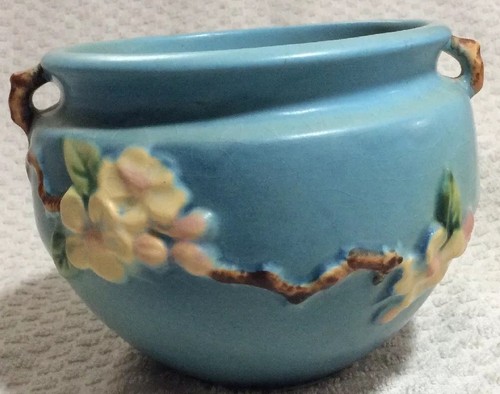 ROSEVILLE VINTAGE POTTERY ORIGINAL 2 HANDLES POT NO ISSUES 6" X 4.5" - Picture 6 of 10