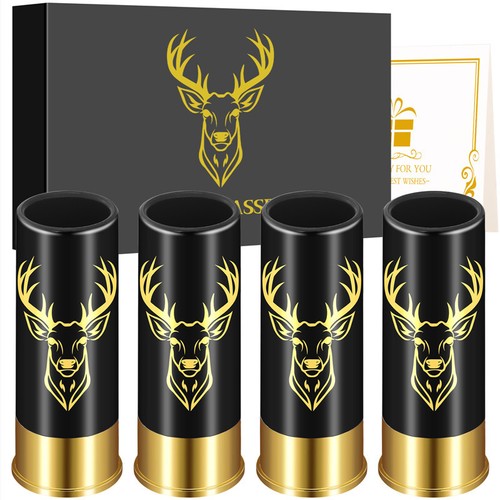 12GA Stag Hunting Gifts Novelty Shot Glasses Small Bullet Shot Cups for Whiskey - Picture 16 of 18