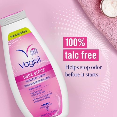 Fresh-Scented Talc-Free Deodorant Powder with Odor Block - 8 oz Pack of 3 - Picture 6 of 8