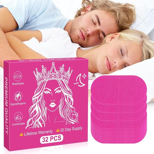 Lippenband Schlafen - 32er Pack Rosa Anti-Schnarch Streifen für verbesserte Nasenatmung - Bild 3 von 5