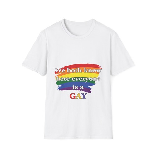 LGBT Gay Pride Unisex Softstyle T-Shirt LGBTQ Rainbow Flag Funny Unique Gift New - Picture 2 of 45