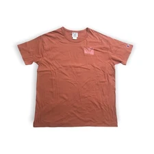 Champion women 100% authentic size medium S/S T-Shirt solid logo Timeless Coral