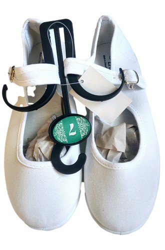 Zapatos de yoga de lona de algodón Mary Jane Ballet - hechos en China - blancos - Imagen 5 de 6