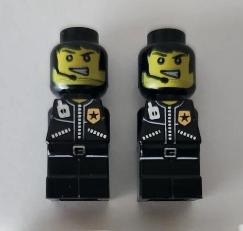 2 Lego Microfigure City Alarm 3865 Police 85863pb074 minifigure - Picture 2 of 2