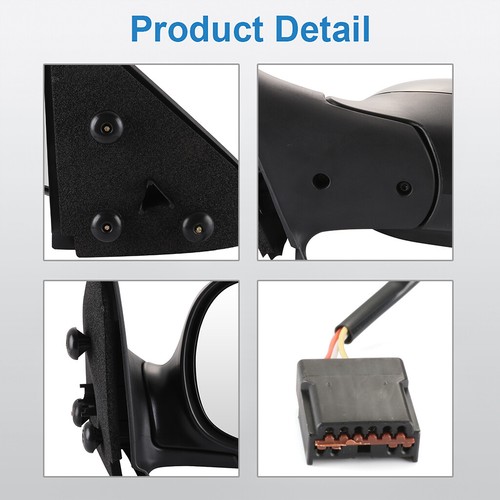 Power Mirrors Pair Set For 1997-2004 Ford F150 Manual Fold Black - Picture 11 of 12