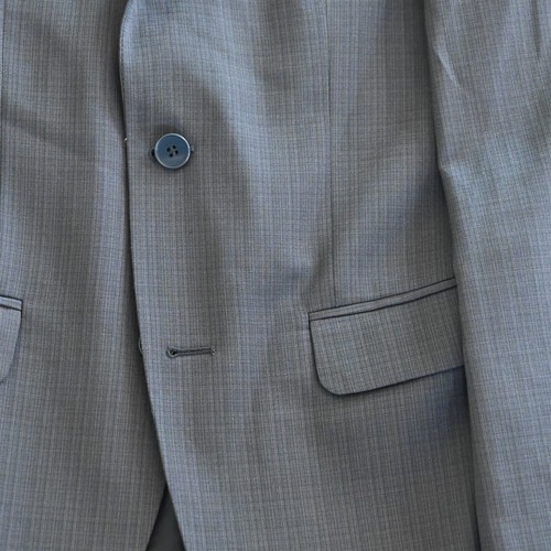 Lineage 36R 28x32 Gray Sharkskin Check Mens Sport Coat Jacket Pants Suit - Picture 3 of 24