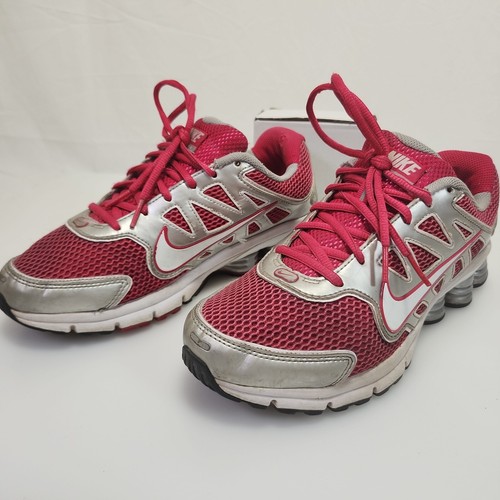 Nike Women Shoe Qualify Plus 2 Shox Size 8.5 Pink Silver Running - Picture 3 of 6