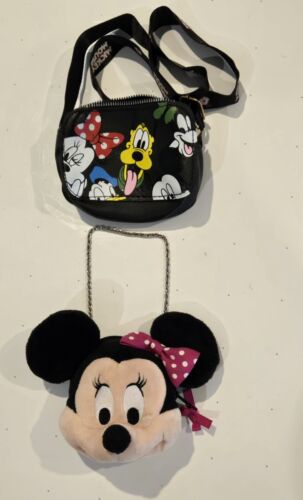 LOTE DISNEY - MINNIE MOUSE Cartera con Cadena, Bolsa de Personajes, Llavero de la Bella Durmiente - Imagen 2 de 12
