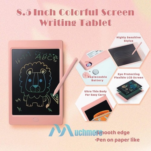 2X 8,5" Tragbares LCD Schreibtablett Zeichenbrett Radierbar Notizblock Geschenk für Kinder - Bild 3 von 60
