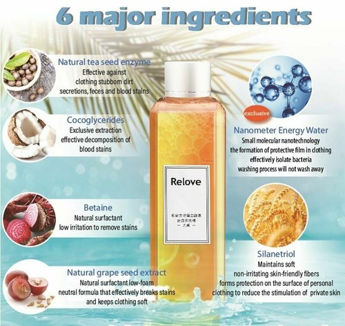 [RELOVE] Protease Enzyme Lingerie Feminine Liquid Stain Remover 220ml NEW - Picture 2 of 10