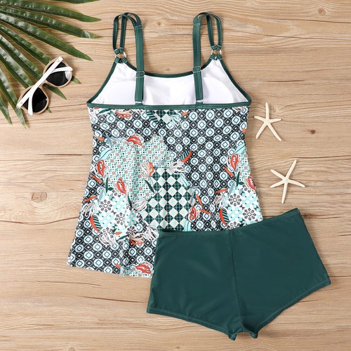 Nuevo Mujeres Tankini Lunares Traje de Baño Traje de Playa Push Up Traje de Baño Talla Grande - Imagen 75 de 117
