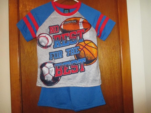 JELLI FISH KIDS BOY'S 3 PC SLEEPWEAR SHORT SLEEVE SIZE M (8) 100% POLYESTER - Picture 4 of 5