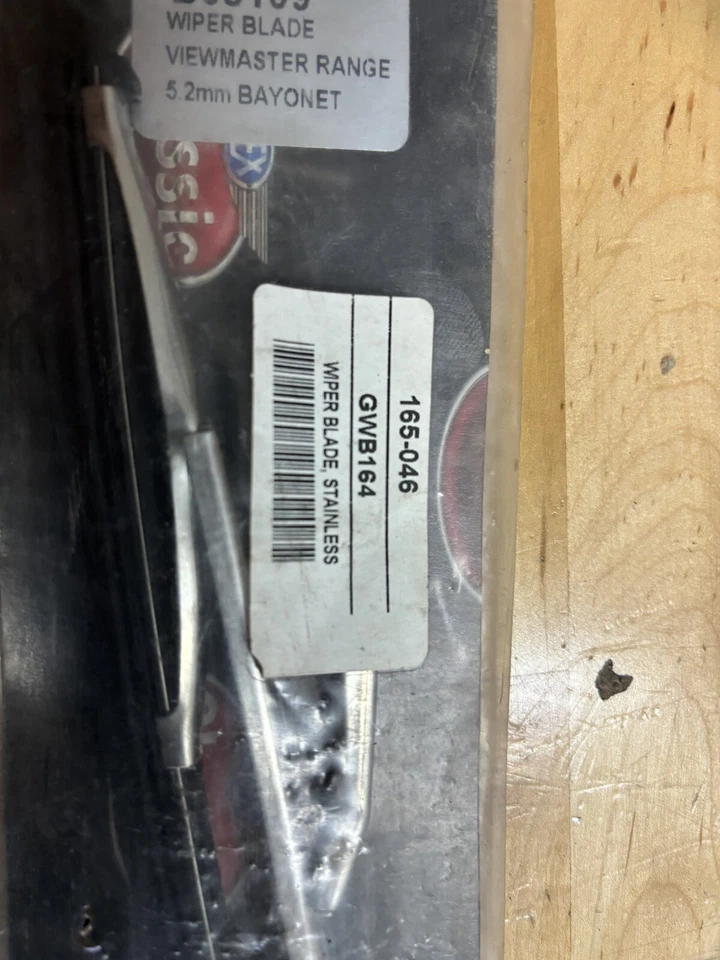 Escobilla limpiaparabrisas inoxidable 165-046 GWB164 B05109 NOS 9 pulgadas 1 Foto 3 de 4