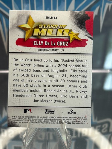 2025 Topps Serie 1 - Stars of Mlb Elly De La Cruz #SMLB-13 - Foto 2 di 2