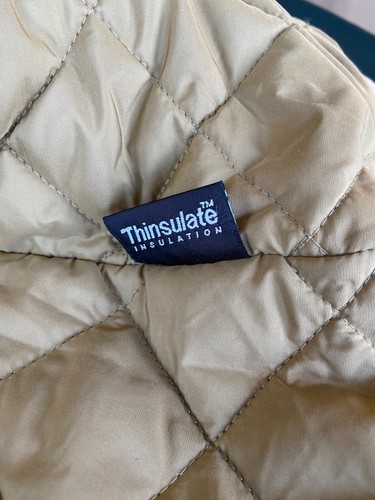 Chaqueta LLBean Cuello Pana Beige Tareas de Granero Talla L Forro Acolchado 0WY20 - Imagen 6 de 6