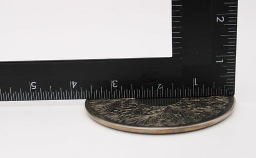 Vintage Metal Coasters Set of 6 w Stand - Mid Century from 1950s - 3.75" Round - Picture 7 of 8