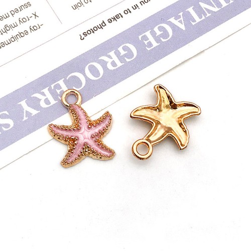 10pcs Conch Shell Starfish Fishtail Charms Pendants for Jewelry Making DIY - Picture 6 of 32