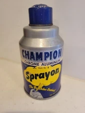 Vintage 50'S CHAMPION SPRAYON CHROME ALUMINUM 12.oz can STOCK NO. 1  USA - N.O.S