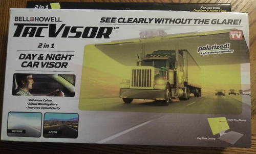 La visera de día y de noche para automóvil Bell Howell TacVisor mejora los bloques de claridad óptica deslumbramiento - Imagen 2 de 7